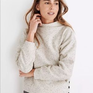 Madewelll Donegal Mock-neck Side Button Sweatshirt